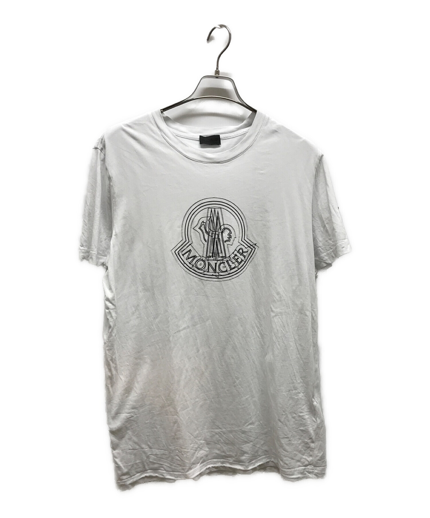 MONCLER モンクレール 反転ロゴ Tシャツ 大きめ 3XLサイズ ホワイトブラック白