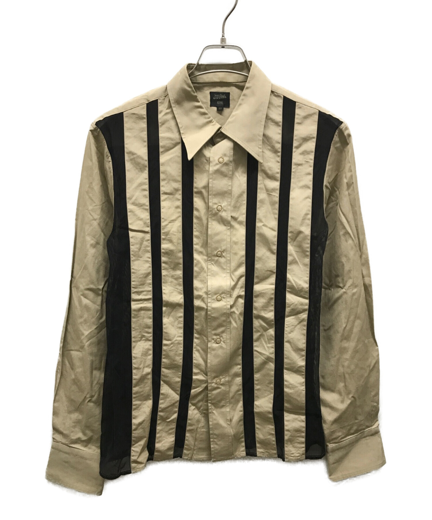 中古・古着通販】Jean Paul Gaultier homme (ジャンポールゴルチェオム) シアーシャツ ベージュ サイズ:48｜ブランド・古着通販  トレファク公式【TREFAC FASHION】スマホサイト