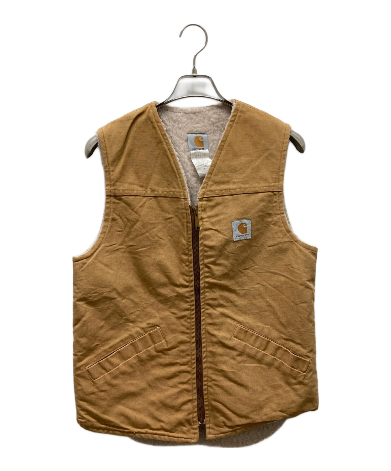 中古・古着通販】CarHartt (カーハート) ダックベスト ベージュ サイズ:M｜ブランド・古着通販 トレファク公式【TREFAC  FASHION】スマホサイト