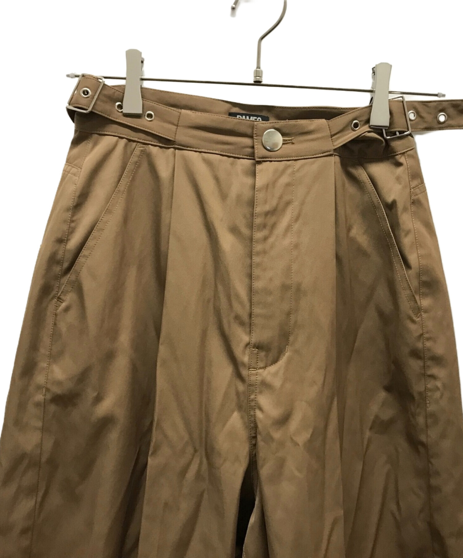 中古・古着通販】PAMEO POSE (パメオポーズ) Tuck Trousers ブラウン サイズ:S｜ブランド・古着通販  トレファク公式【TREFAC FASHION】スマホサイト