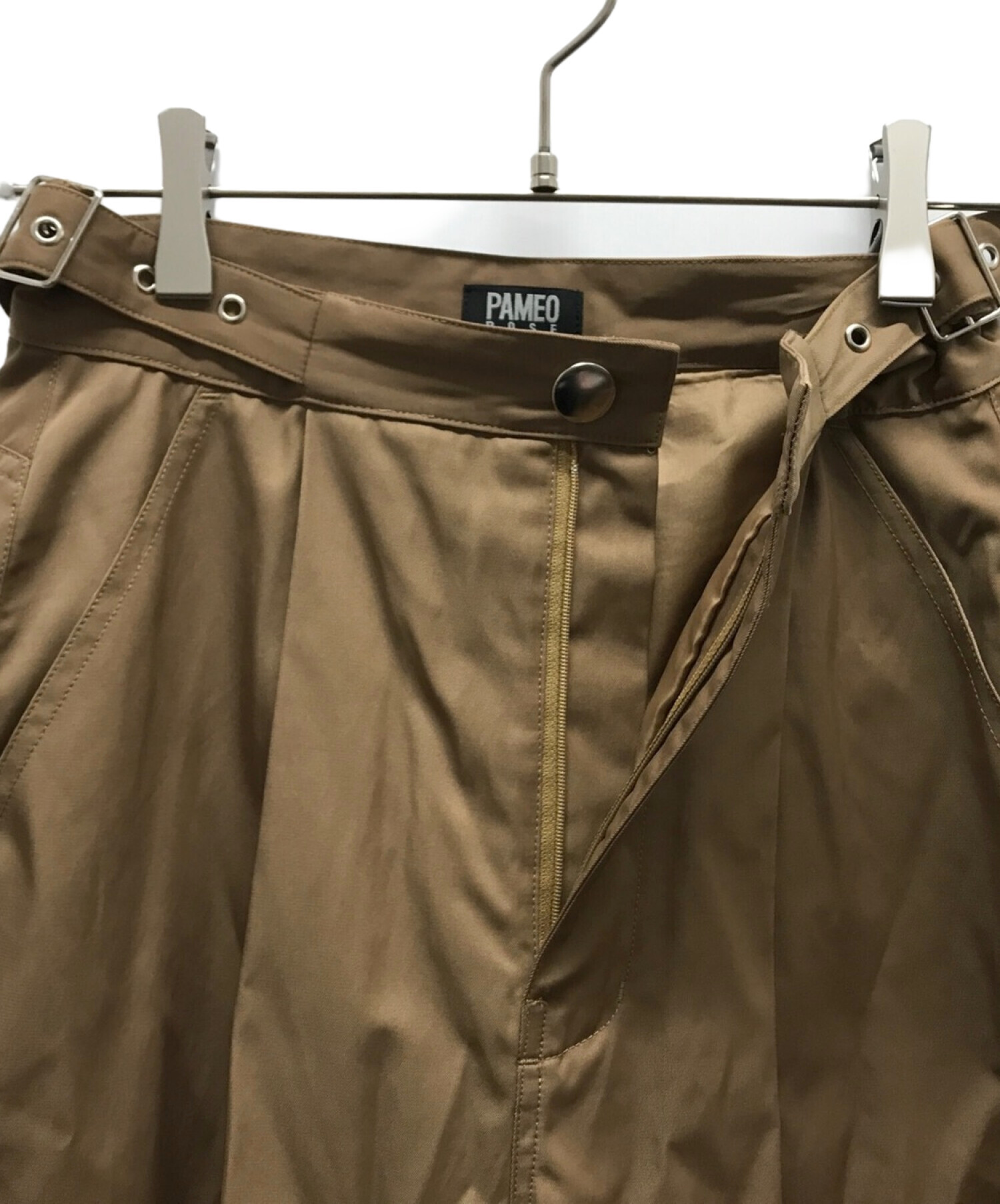 中古・古着通販】PAMEO POSE (パメオポーズ) Tuck Trousers ブラウン サイズ:S｜ブランド・古着通販  トレファク公式【TREFAC FASHION】スマホサイト