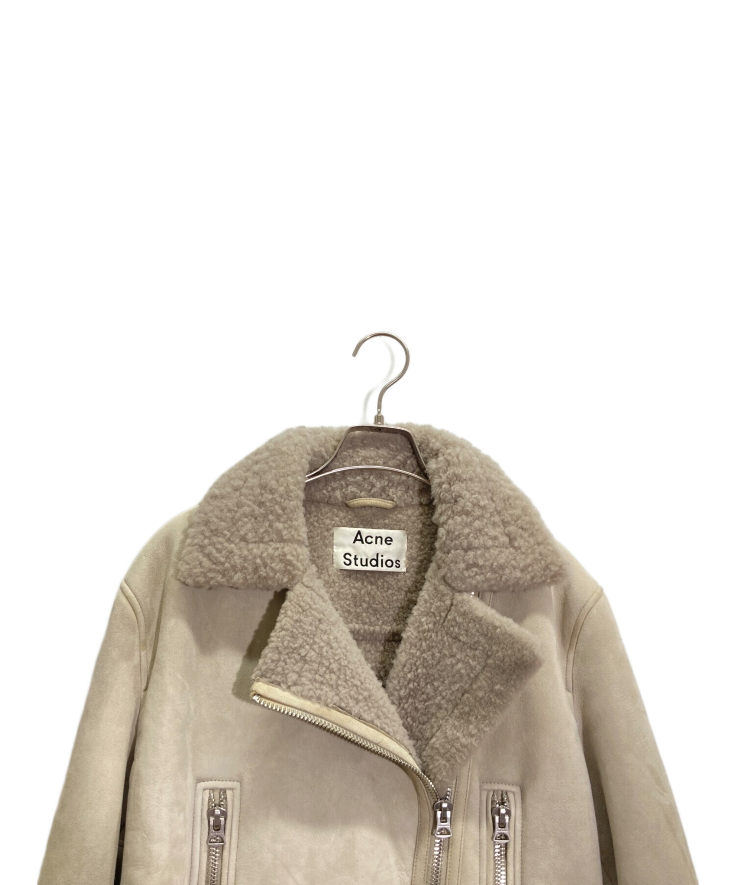 中古・古着通販】Acne studios (アクネ ストゥディオス) ラムムートンジャケット ベージュ サイズ:34｜ブランド・古着通販  トレファク公式【TREFAC FASHION】スマホサイト