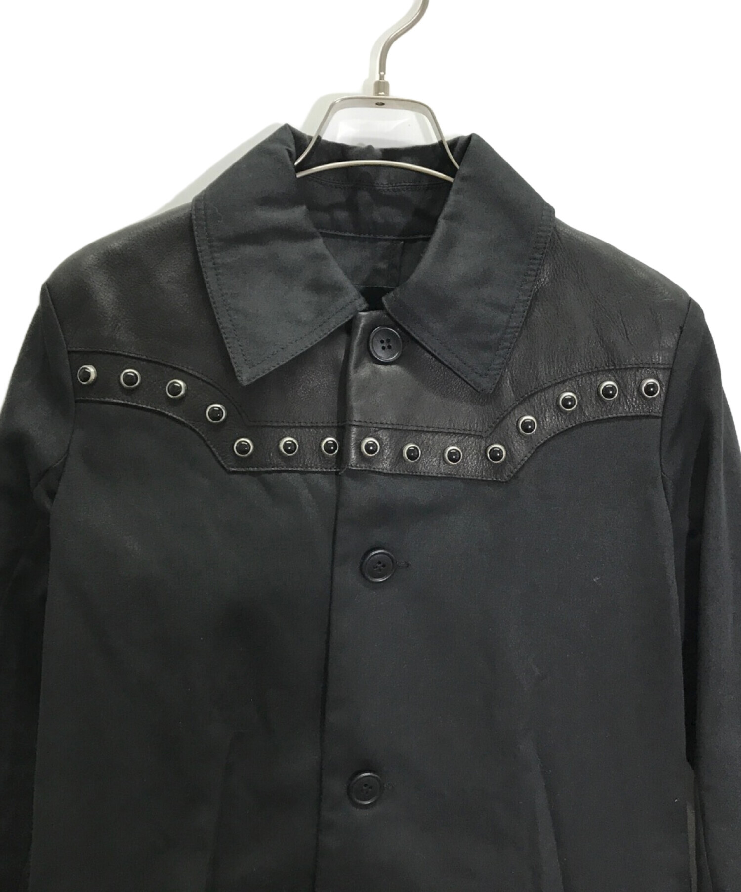 中古・古着通販】DIESEL BLACK GOLD (ディーゼル ブラック ゴールド) レザー切替コート ブラック サイズ:L｜ブランド・古着通販  トレファク公式【TREFAC FASHION】スマホサイト