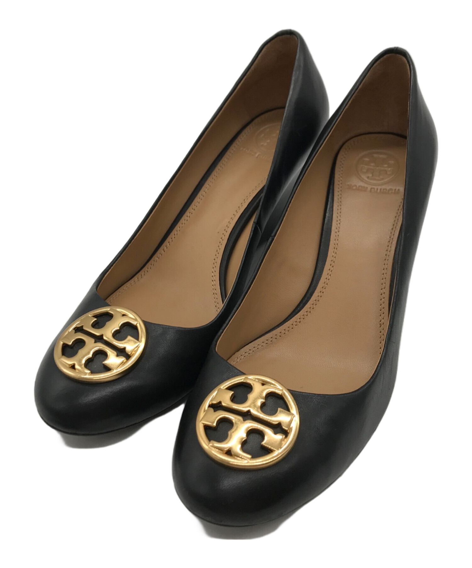 TORY BURCH (トリーバーチ) ヒールパンプス ブラック サイズ:8