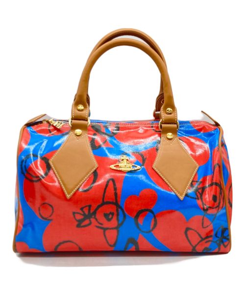 【中古・古着通販】Vivienne Westwood (ヴィヴィアンウエストウッド) オーブ柄エナメルミニボストンバック レッド｜ブランド・古着通販  トレファク公式【TREFAC FASHION】スマホサイト