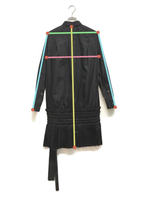 中古・古着通販】sacai (サカイ) プリーツスカートドッキング ワンピース ブラック サイズ:2｜ブランド・古着通販 トレファク公式【TREFAC  FASHION】スマホサイト