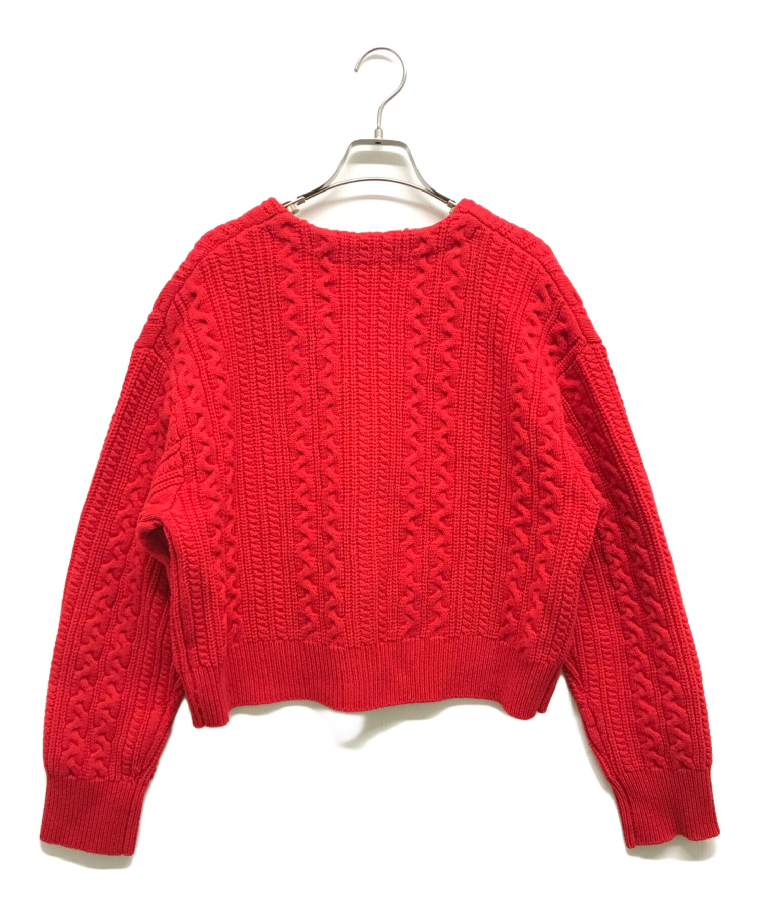 中古・古着通販】rosy monster (ロージーモンスター) cable knit cardigan レッド サイズ:記載なし｜ブランド・古着通販  トレファク公式【TREFAC FASHION】スマホサイト