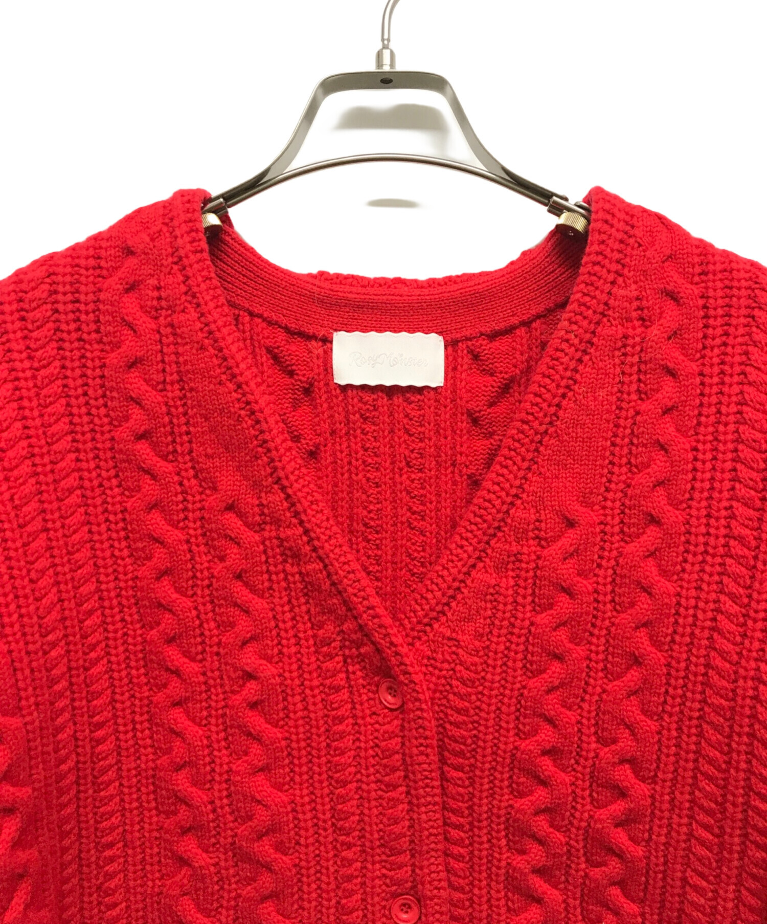 中古・古着通販】rosy monster (ロージーモンスター) cable knit cardigan レッド サイズ:記載なし｜ブランド・古着通販  トレファク公式【TREFAC FASHION】スマホサイト