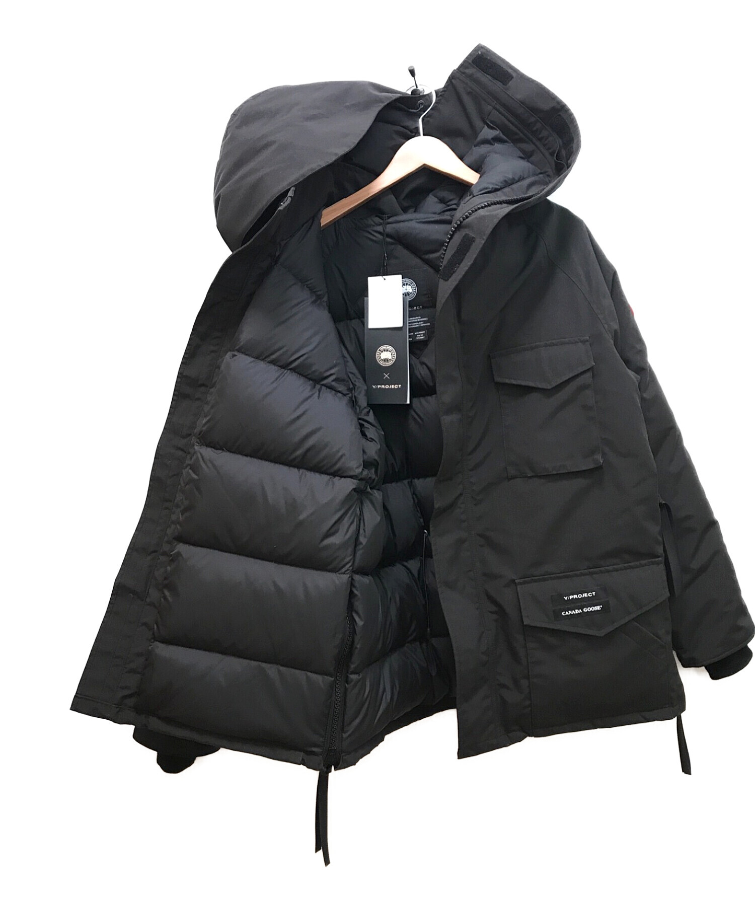 CANADA GOOSE × Y/PROJECT (カナダグース × ワイプロジェクト) CONSTABLEパーカー ブラック サイズ:S