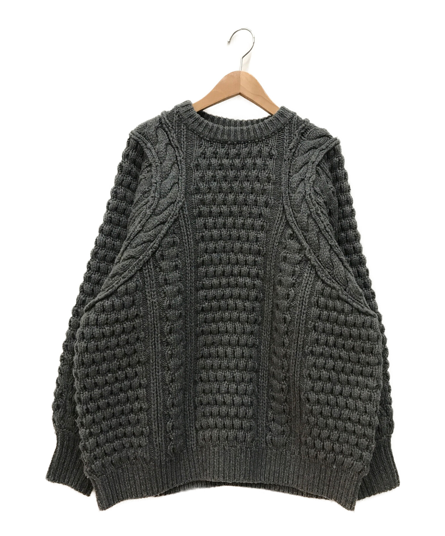 CLANE  クラネ  HAND CABLE ARCH KNIT TOPS