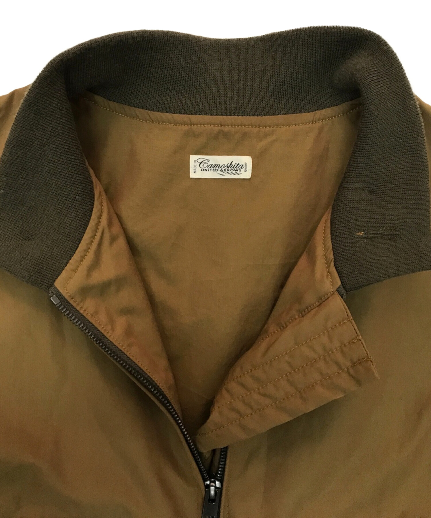 Camoshita UNITED ARROWS (カモシタユナイテッドアローズ) WEP JACKETミリタリーブルゾン ブラウン サイズ:48