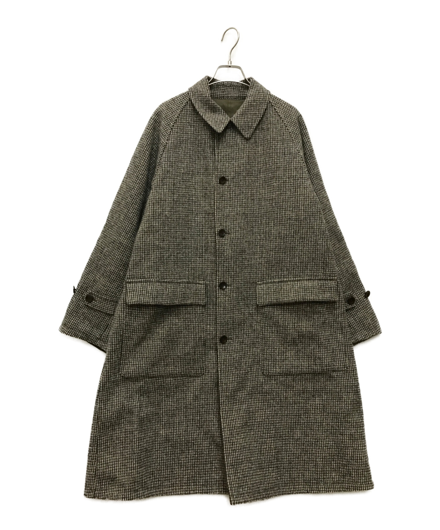 Steven Alan × HARRIS TWEED (スティーブンアラン×ハリスルイード) リバーシブルバルカラーコート ブラウン サイズ:S