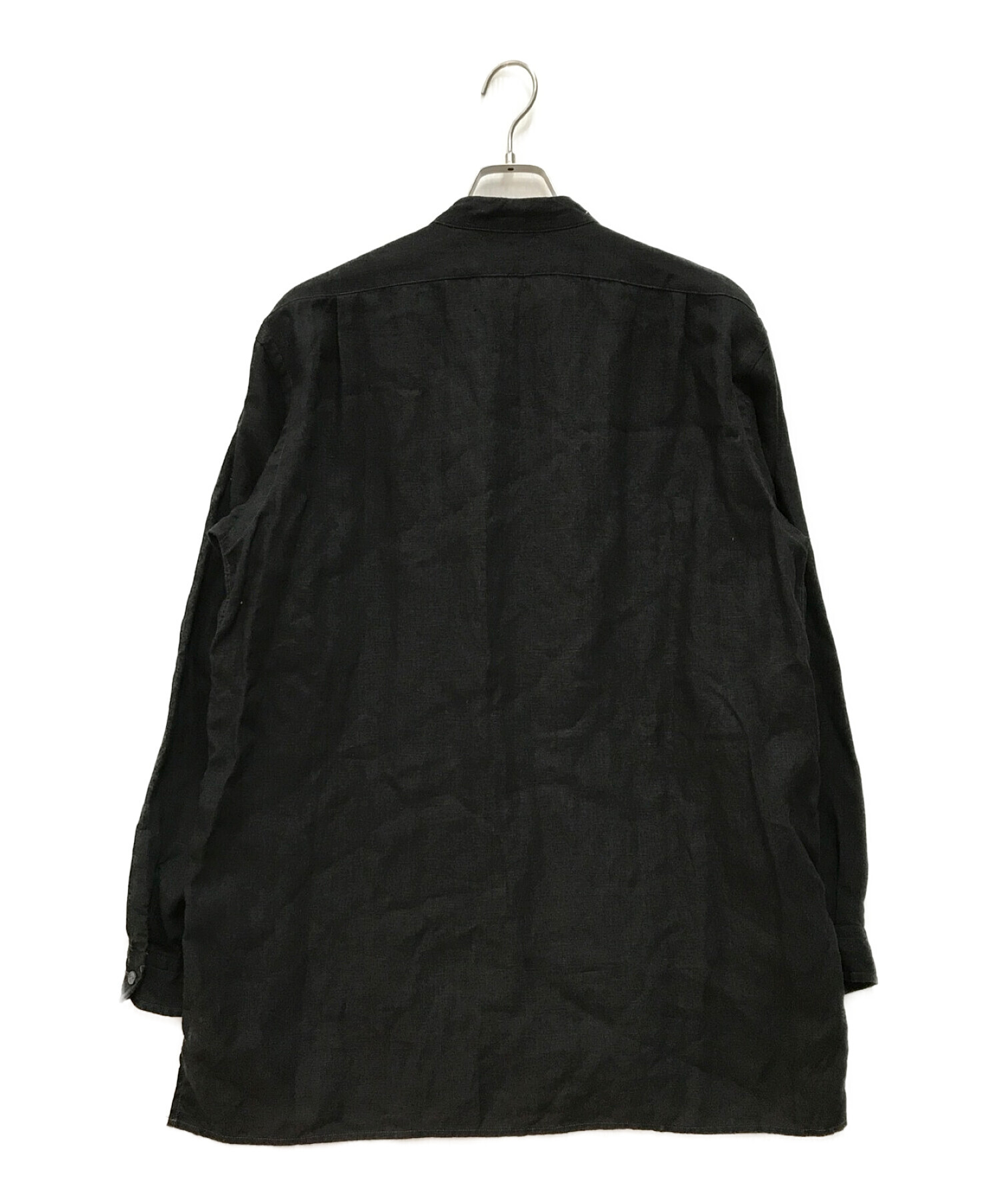 ORCIVAL (オーシバル/オーチバル) バンドリネンカラーシャツ ブラック サイズ:5