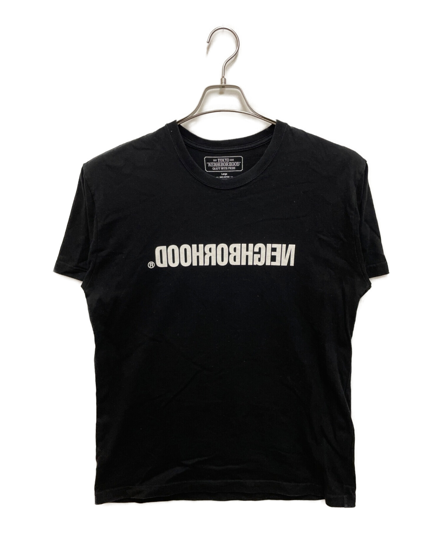 NEIGHBORHOOD (ネイバーフッド) ロゴプリントTシャツ ブラック サイズ:SIZE L