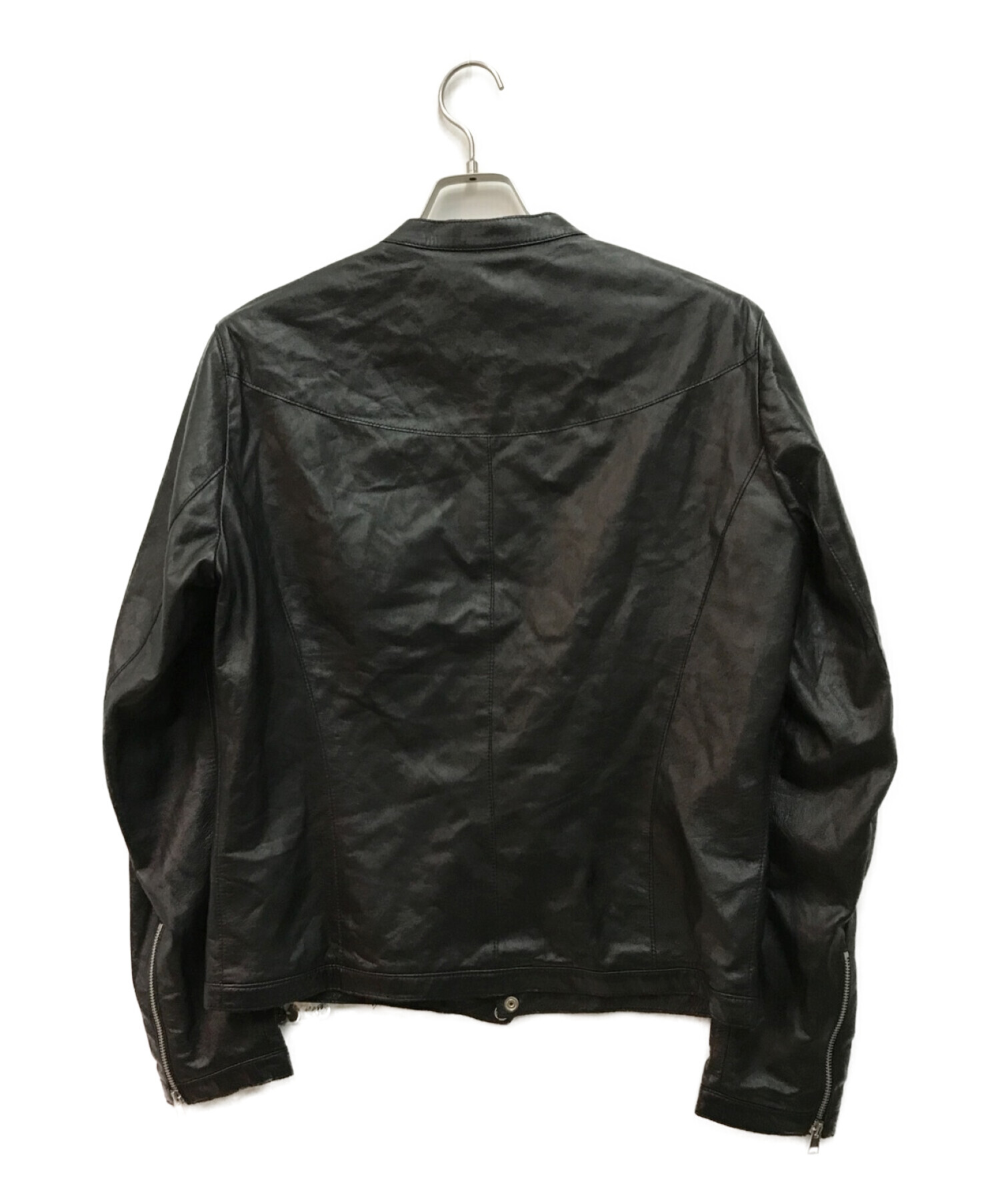 DELAN (デラン) シープレザーシングルジャケット ブラック サイズ:50