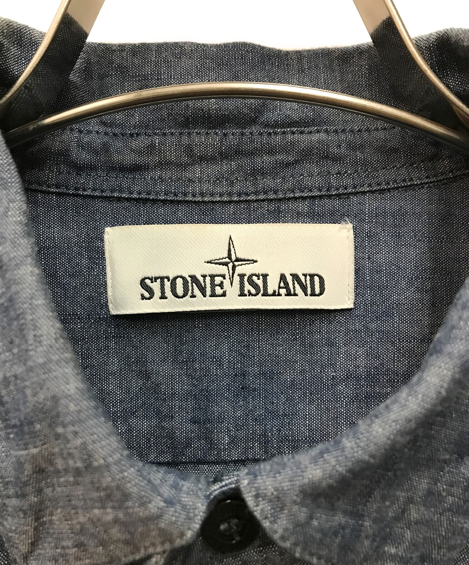 STONE ISLAND (ストーンアイランド) シャンブレーシャツ インディゴ サイズ:S