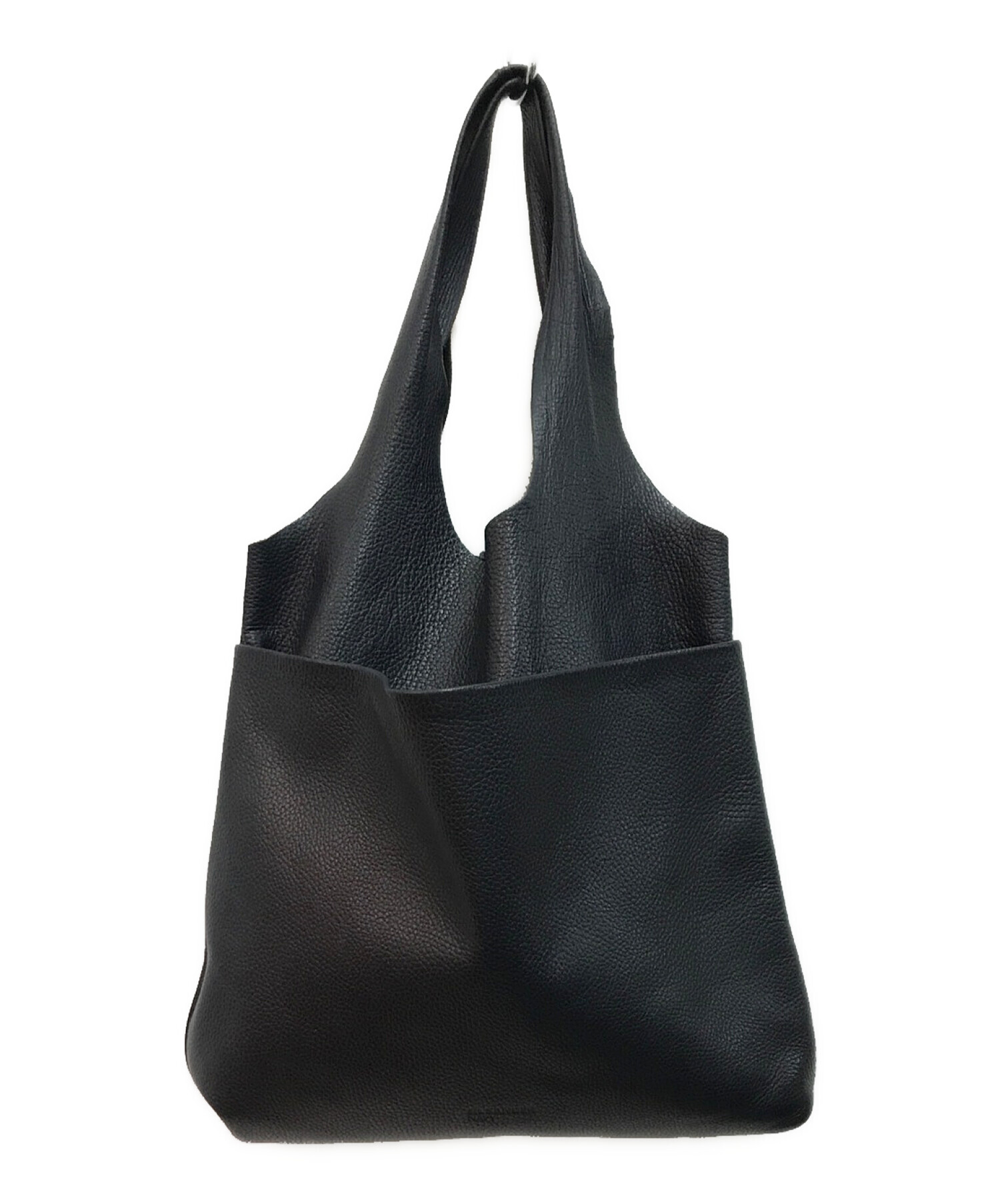 JIL SANDER NAVY (ジルサンダー ネイビー) Embossed Double Handle Tote Bag ネイビー