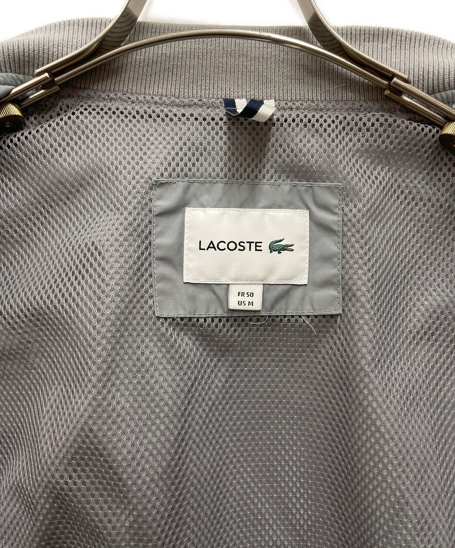 中古・古着通販】LACOSTE (ラコステ) MA-1ジャケット グレー サイズ:M