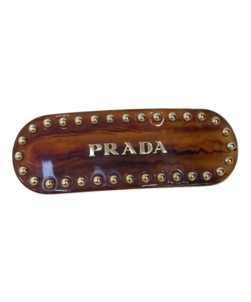 中古・古着通販】PRADA (プラダ) バレッタ ブラウン｜ブランド・古着