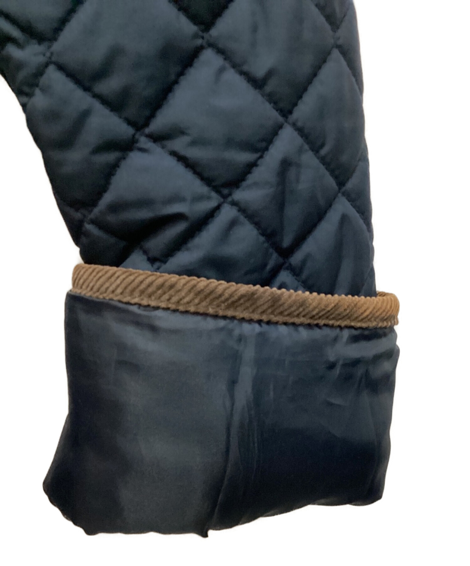 POLO RALPH LAUREN (ポロ・ラルフローレン) キルティングコート　襟コーデュロイ切り替えジャケット ネイビー サイズ:L（14-16）