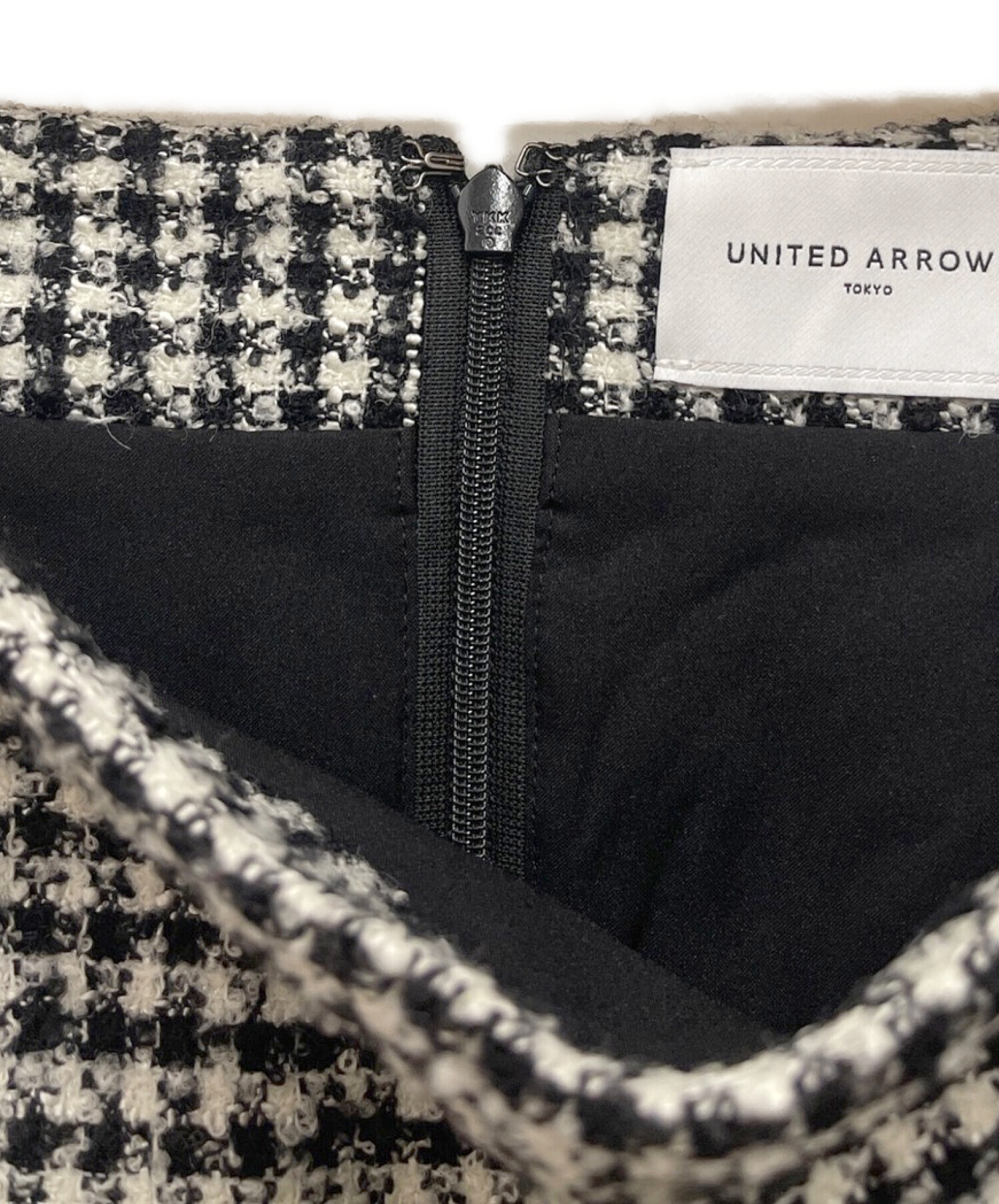 UNITED ARROWS (ユナイテッドアローズ) ループツイード タイトスカート ブラック サイズ:34