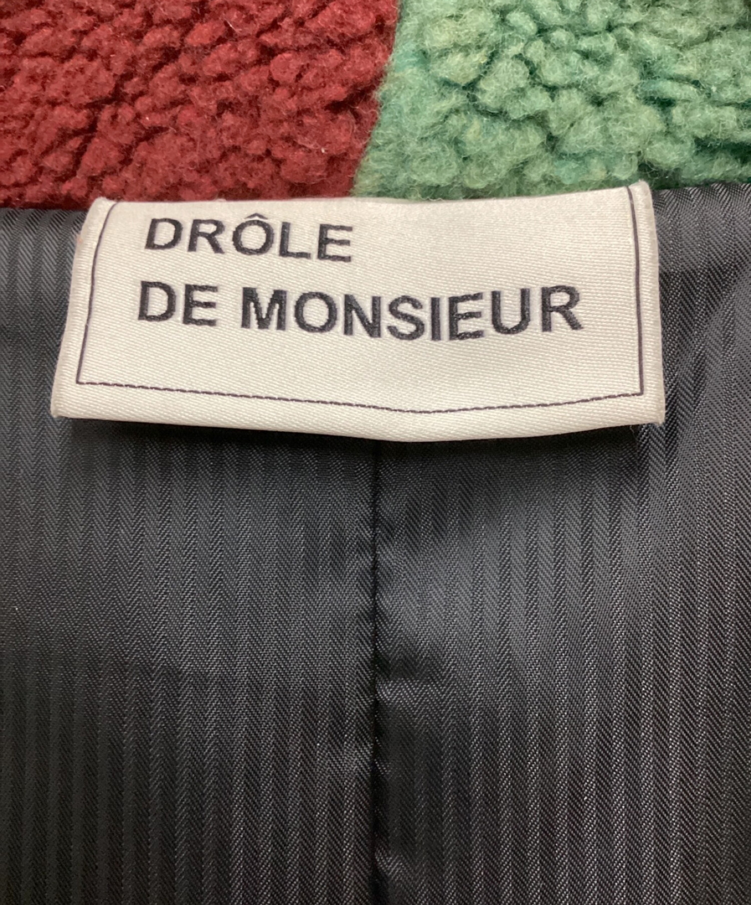 DROLE DE MONSIEUR (ドロール ド ムッシュ) ボアジャケット　フード付き マルチカラー サイズ:M