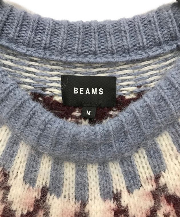 BEAMS (ビームス) シャギーノルディックニット スカイブルー サイズ:M