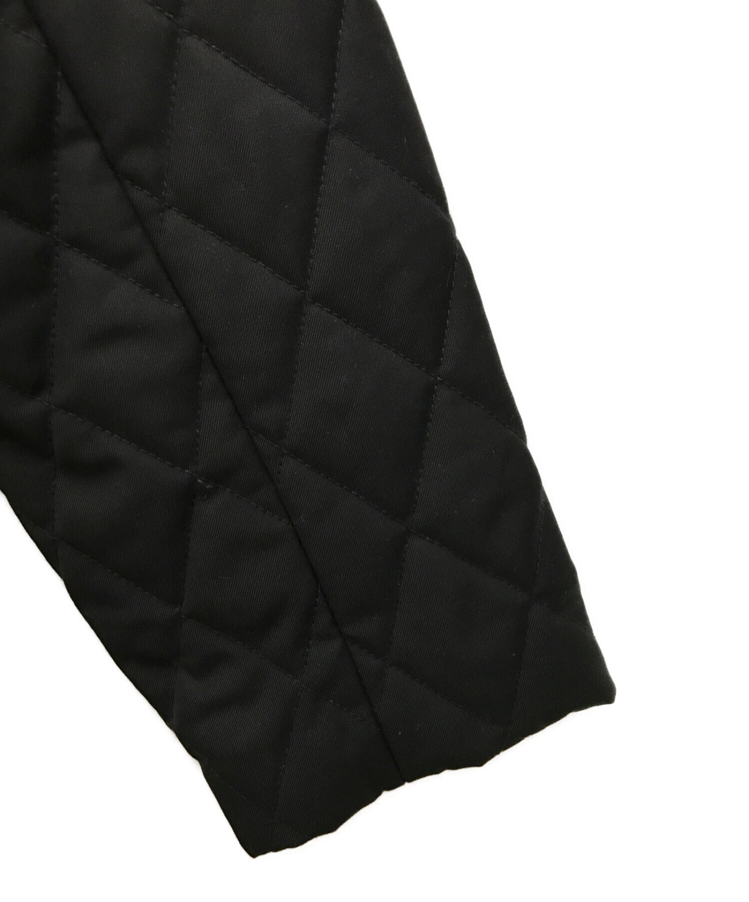 UNTITLED (アンタイトル) キルティングノーカラーコート ブラック サイズ:2