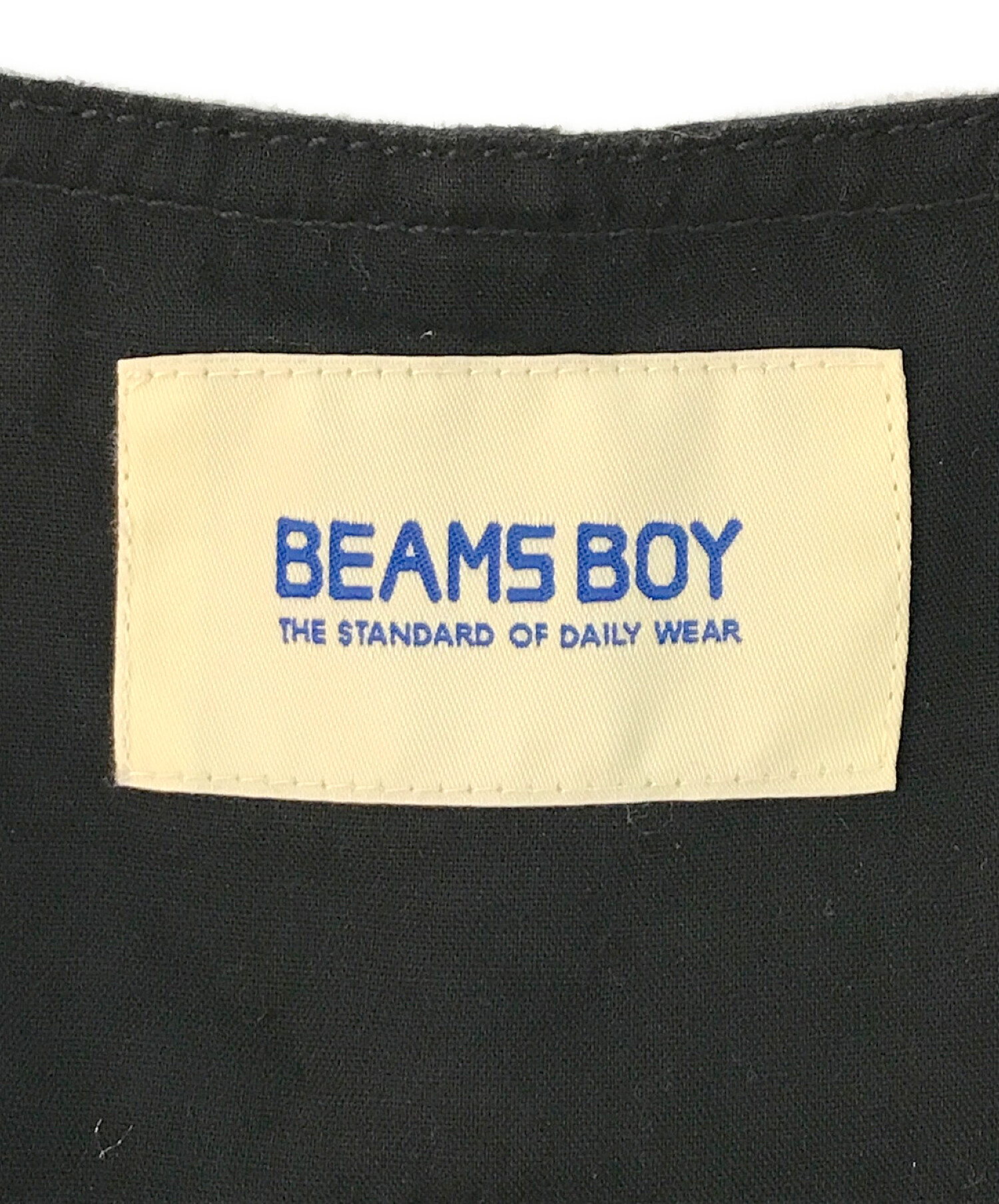 BEAMS BOY (ビームスボーイ) コットンウェザークロスハンティングベスト ブラック サイズ:-