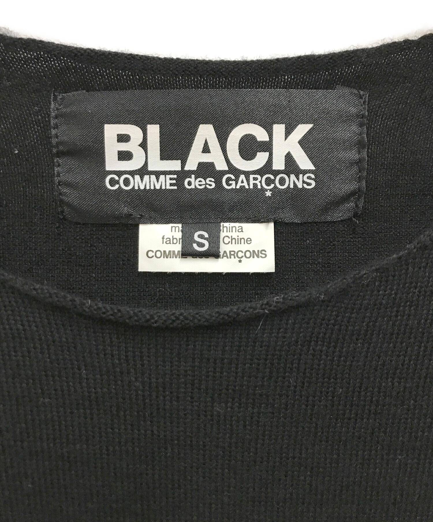 BLACK COMME des GARCONS (ブラックコムデギャルソン) 目柄 ハイゲージニット ブラック サイズ:S