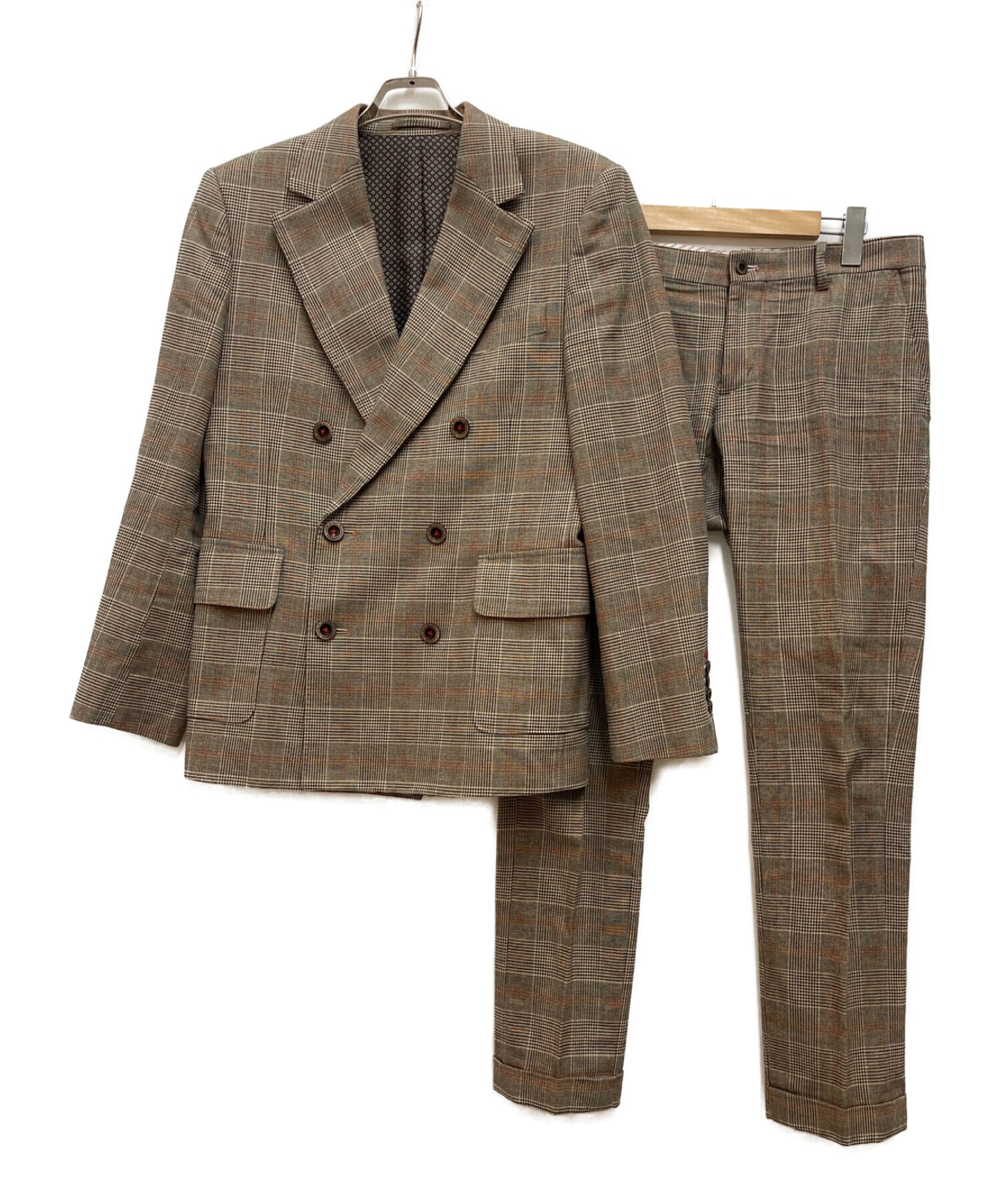 DOUBLE STANDARD CLOTHING (ダブルスタンダードクロージング) セットアップスーツ ブラウン サイズ:50