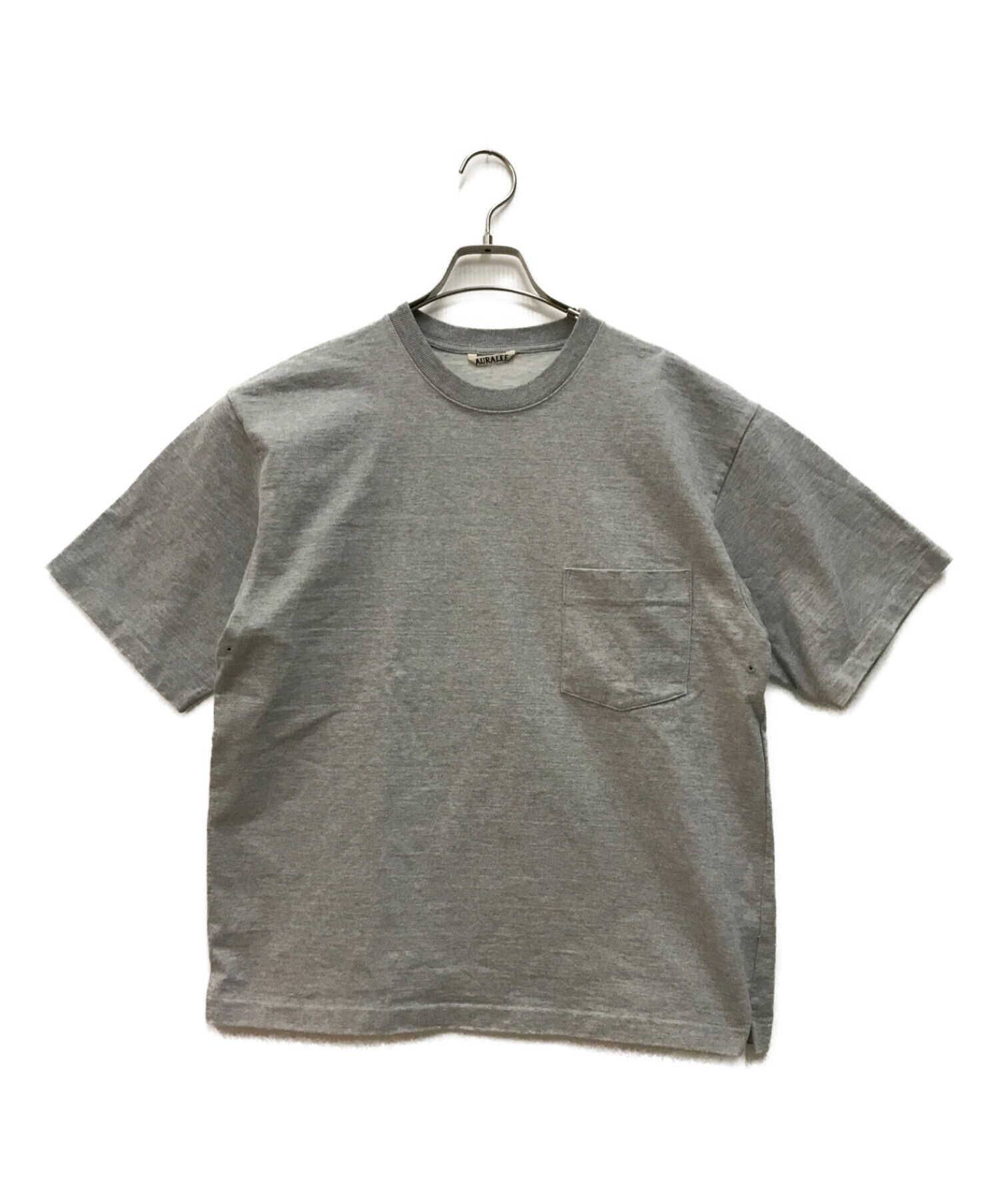 auralee オーラリー stand up tee grey サイズ4Tシャツ/カットソー(半袖/袖なし)