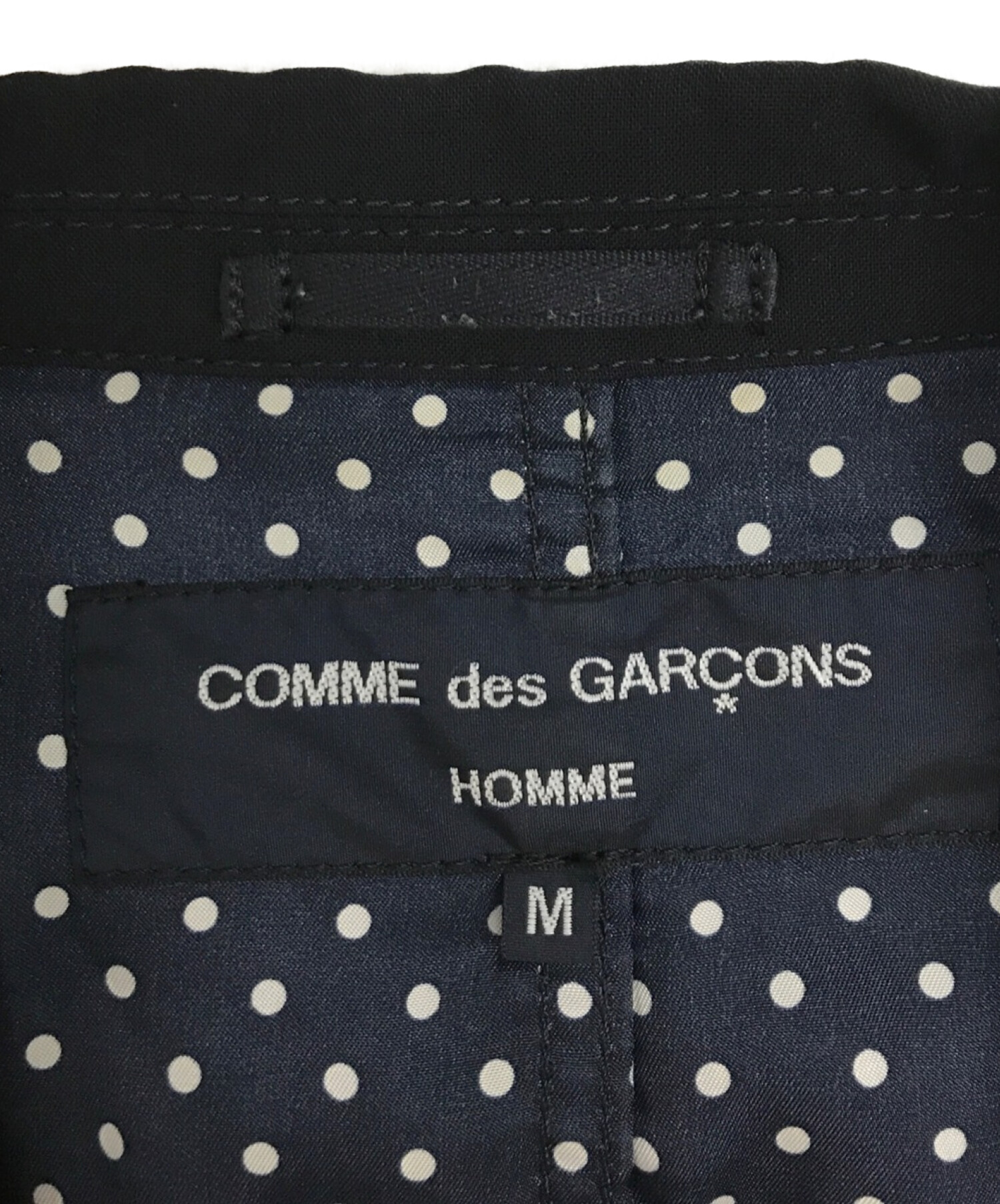 独特な COMME セットアップ チェック 黒 コムデギャルソン GARÇONS des