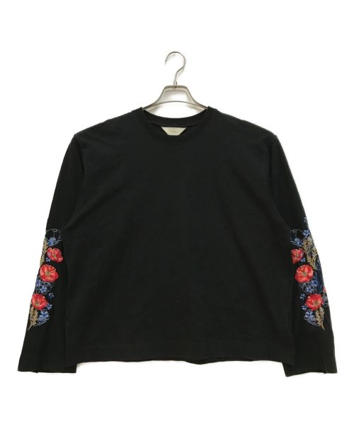 中古・古着通販】jieda (ジエダ) FLOWER EMBROIDERY L/S ブラック