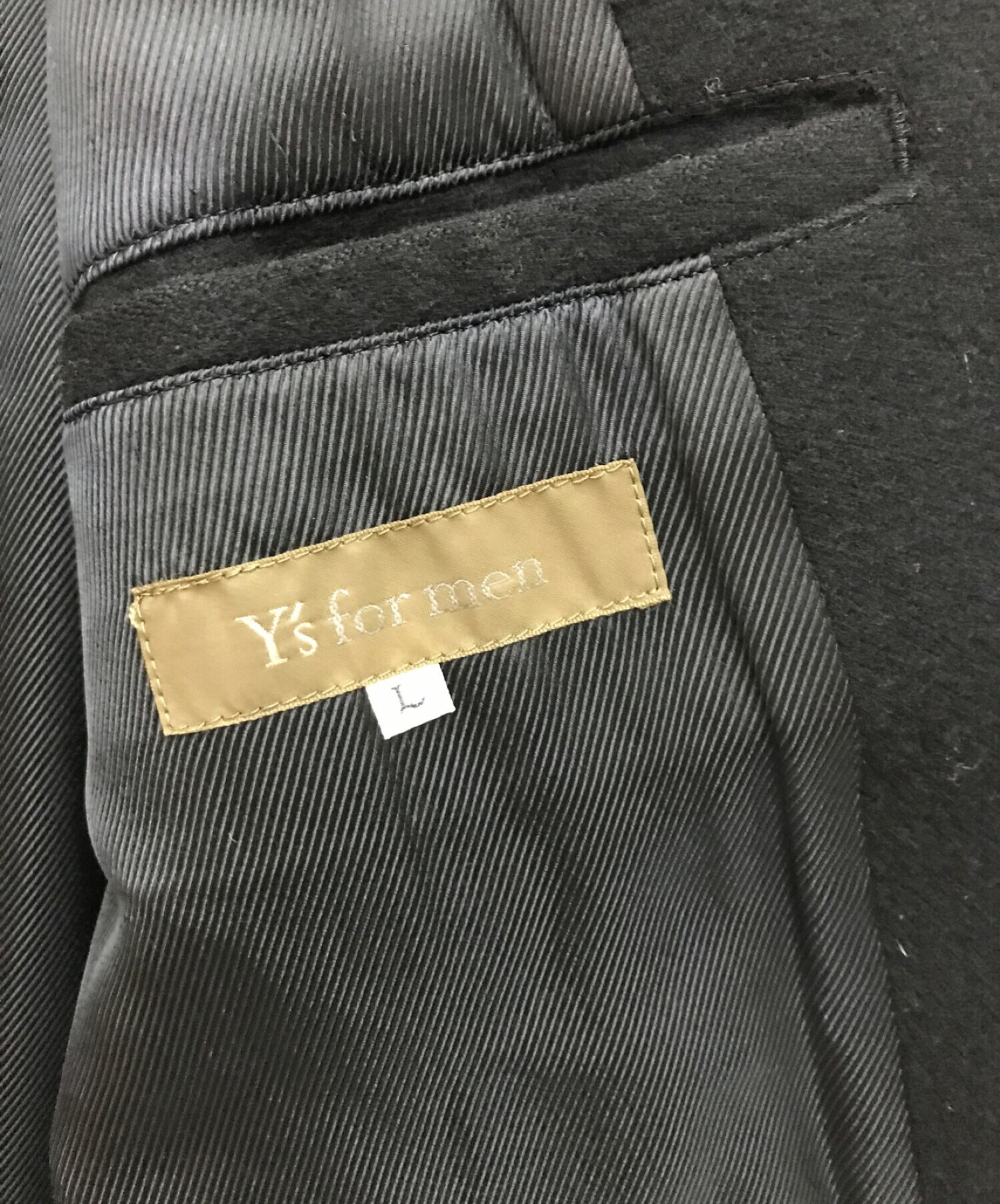 Y's for men (ワイズフォーメン) ウールジップアップジャケット ブラック サイズ:L