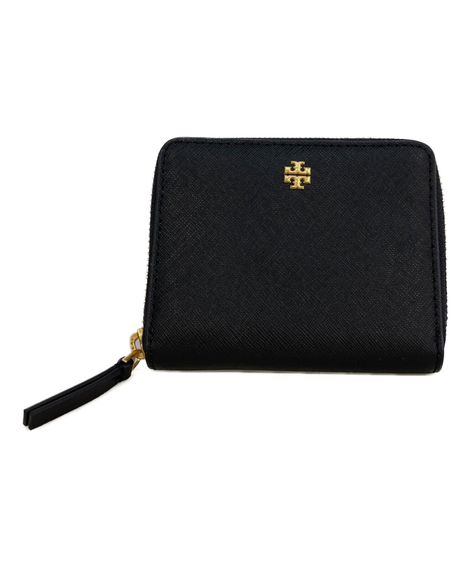 TORY BURCH (トリーバーチ) ラウンドジップ二つ折り財布 ブラック