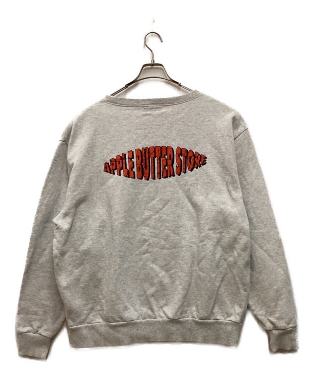 BoTT (ボット) APPLE BUTTER STORE (アップルバターストア) crewneck sweat　クルーネックスウェット　 ロゴプリントスウェット ライトグレー サイズ:XL