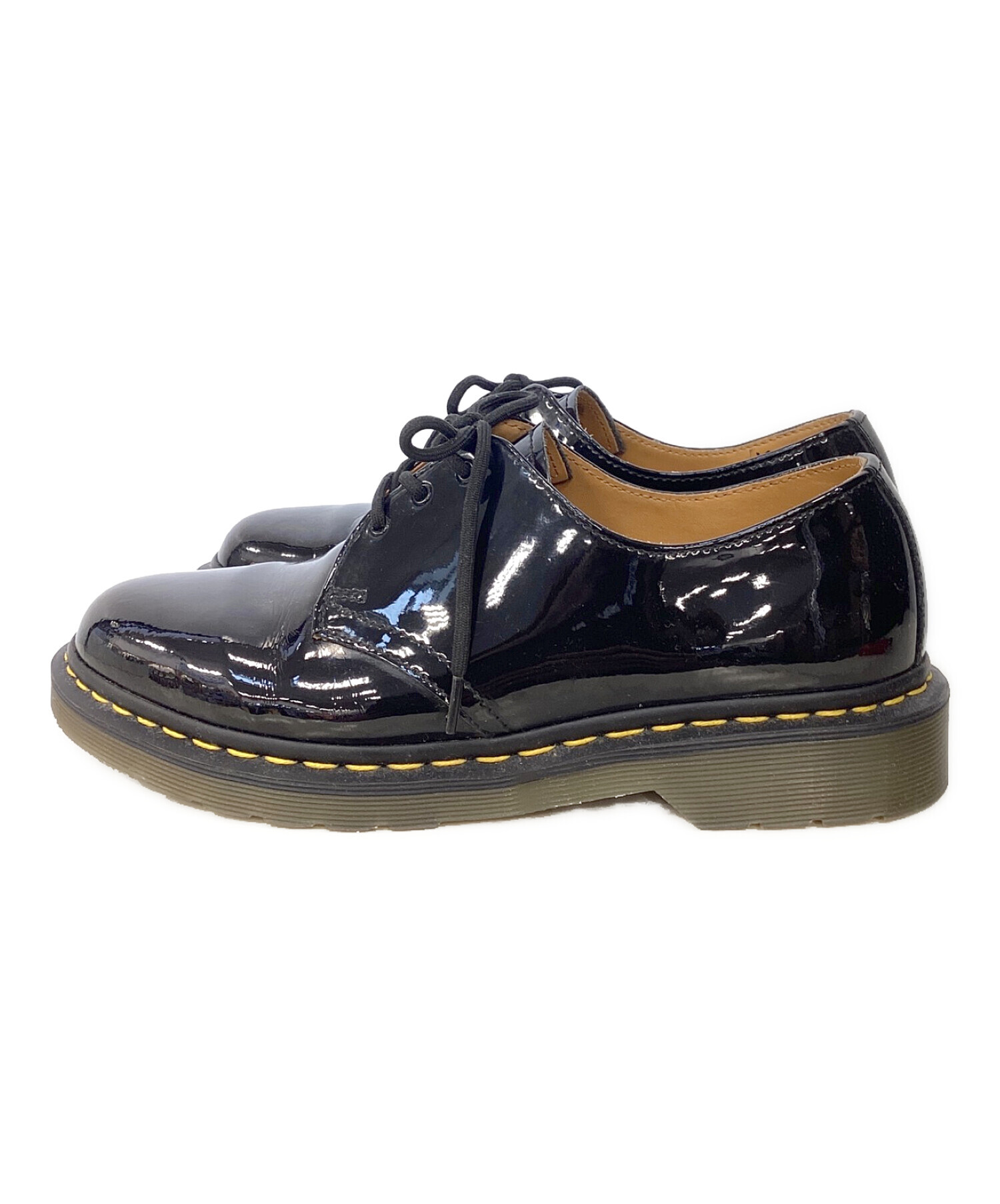 Dr.Martens (ドクターマーチン) 3ホールエナメルレザーシューズ ブラック サイズ:UK8　EU42　USL10