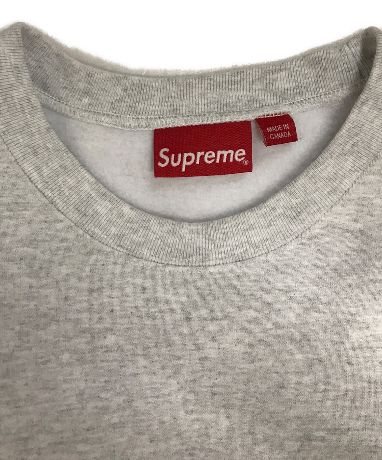 SUPREME (シュプリーム) Small Box Crewneck　スモール ボックス クルーネック　スウェットシャツ ライトグレー サイズ:XL