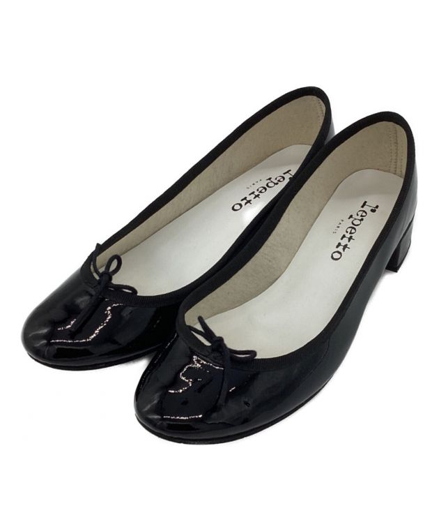 美品】repetto レペット パンプス カミーユ 黒色エナメル 37サイズ-