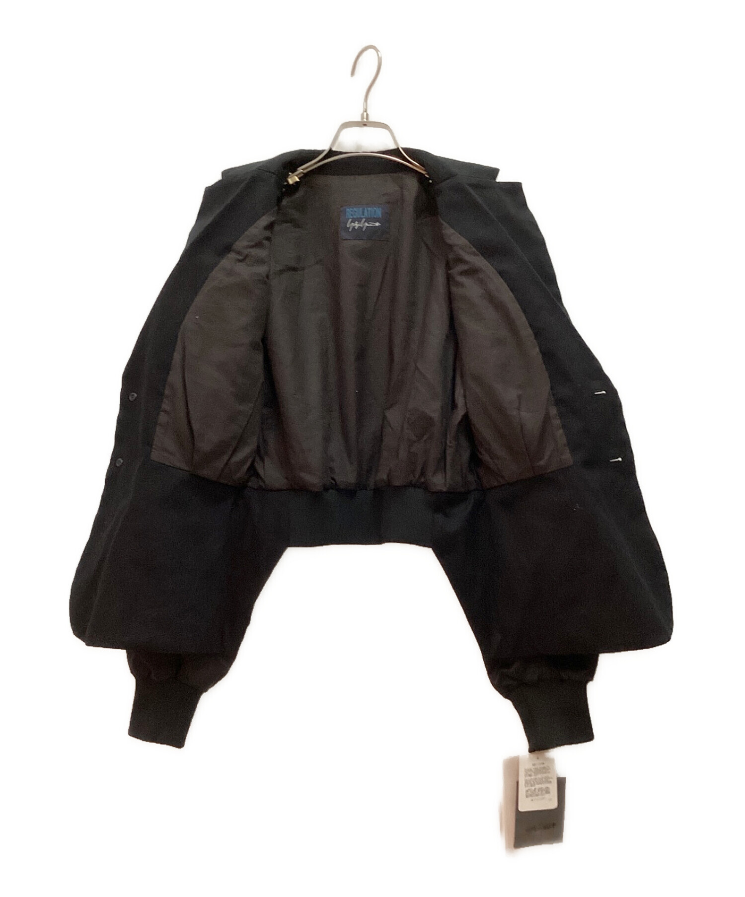 REGULATION Yohji Yamamoto 20 KATURAGHI R-BLOUSON.JKT　カツラギブルゾンジャケット　 ドッキングテーラードジャケット　ボンバージャケット ブラック サイズ:2