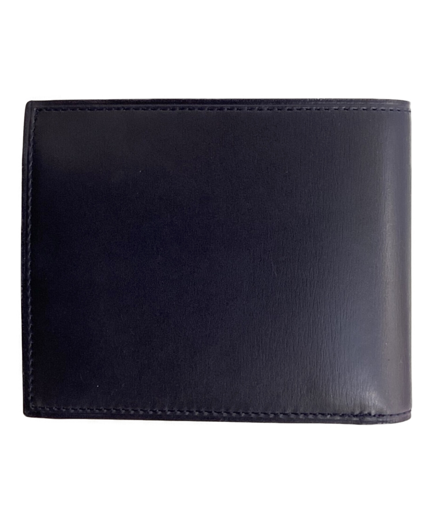 仕様二つ折り財布■ガンゾ GANZO 小銭入れ付二つ折り財布 グレイジングカーフ ブラック！