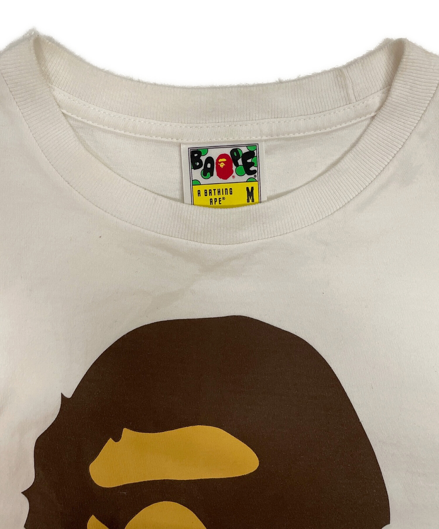 中古・古着通販】A BATHING APE (アベイシングエイプ) 猿ロゴプリントT