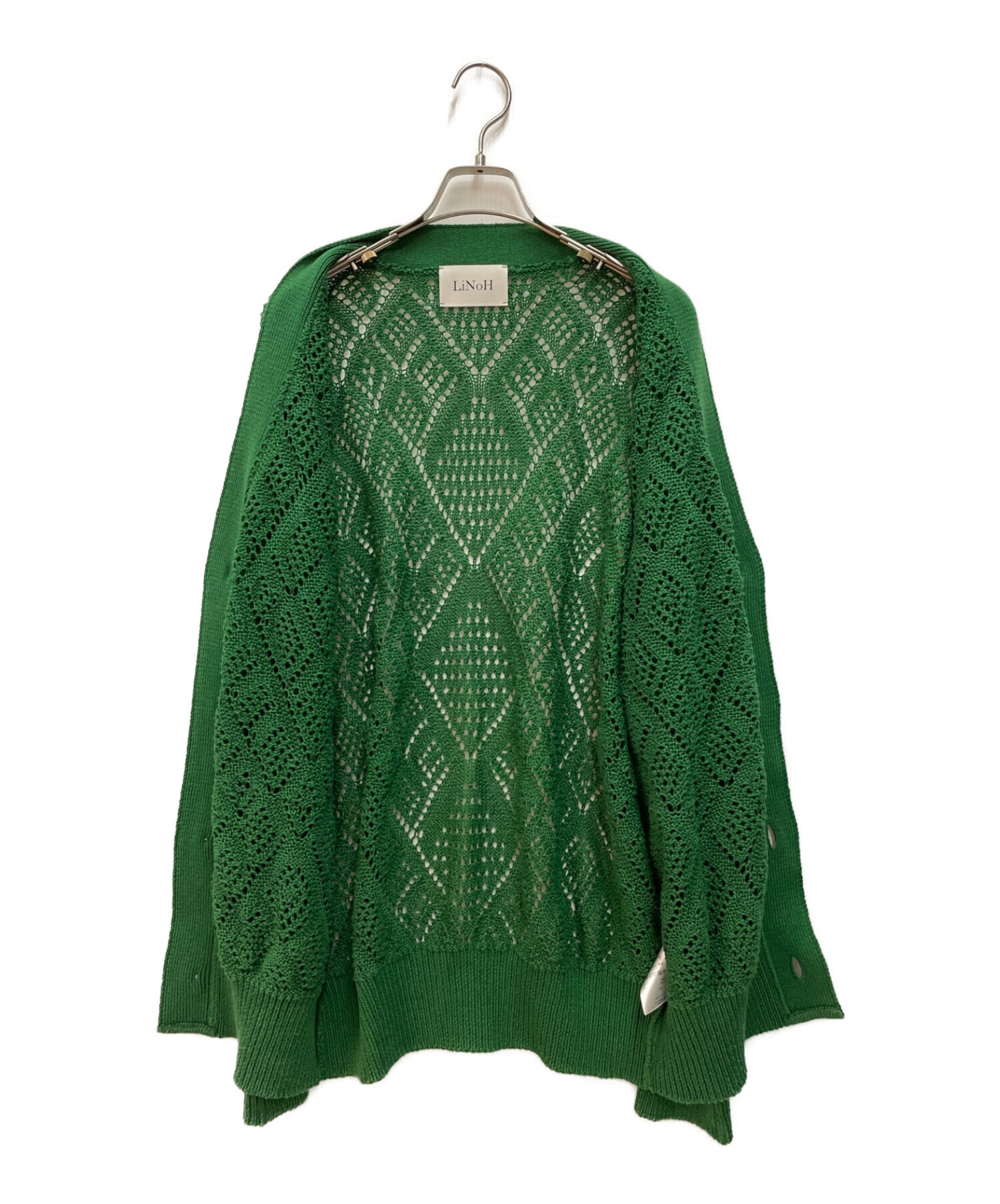 中古・古着通販】LiNoH (リノー) CROCHETED LACE KNIT CARDIGAN ...