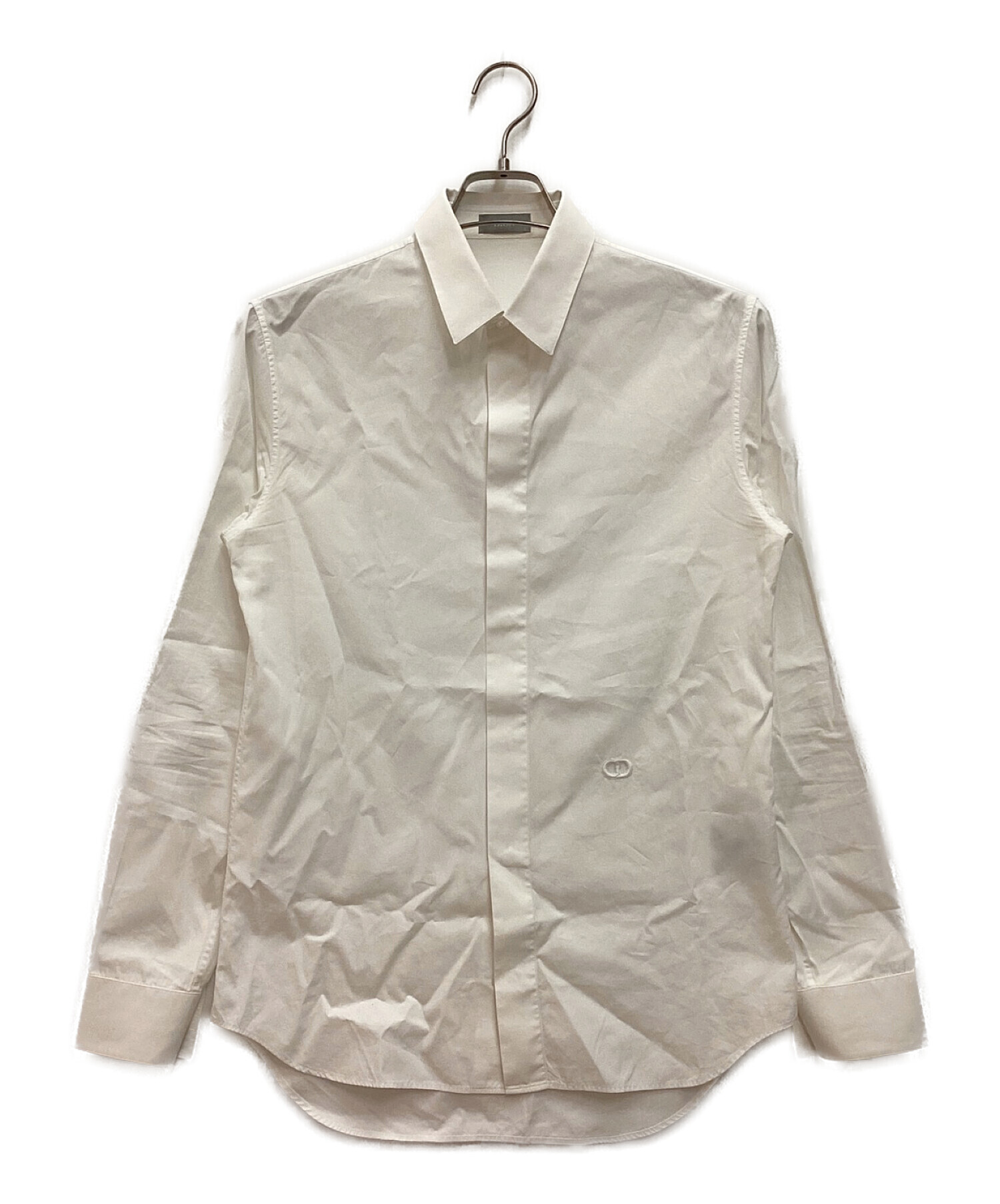 正規レア ディオールオム スタンドカラー 細身ドレスシャツ 白 最小36 メンズ