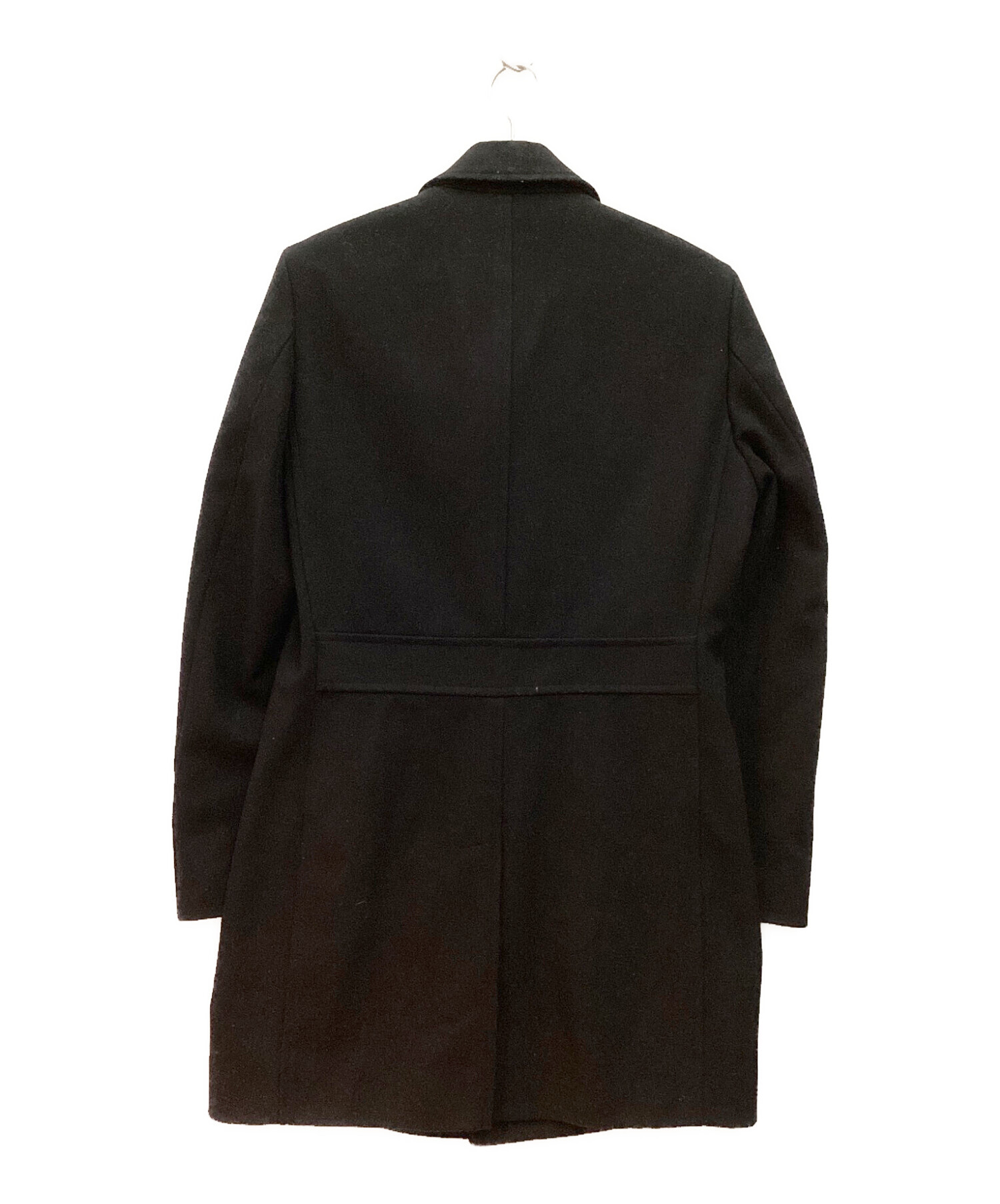 HUGO BOSS (ヒューゴ ボス) ウールステンカラーコート ブラック サイズ:M