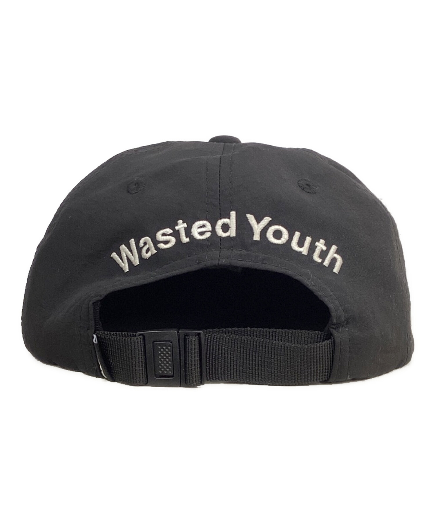 WASTED YOUTH (ウエステッド ユース) NYLON 6PANEL CAP　キャップ　帽子　ロゴキャップ　ナイロンキャップ ブラック