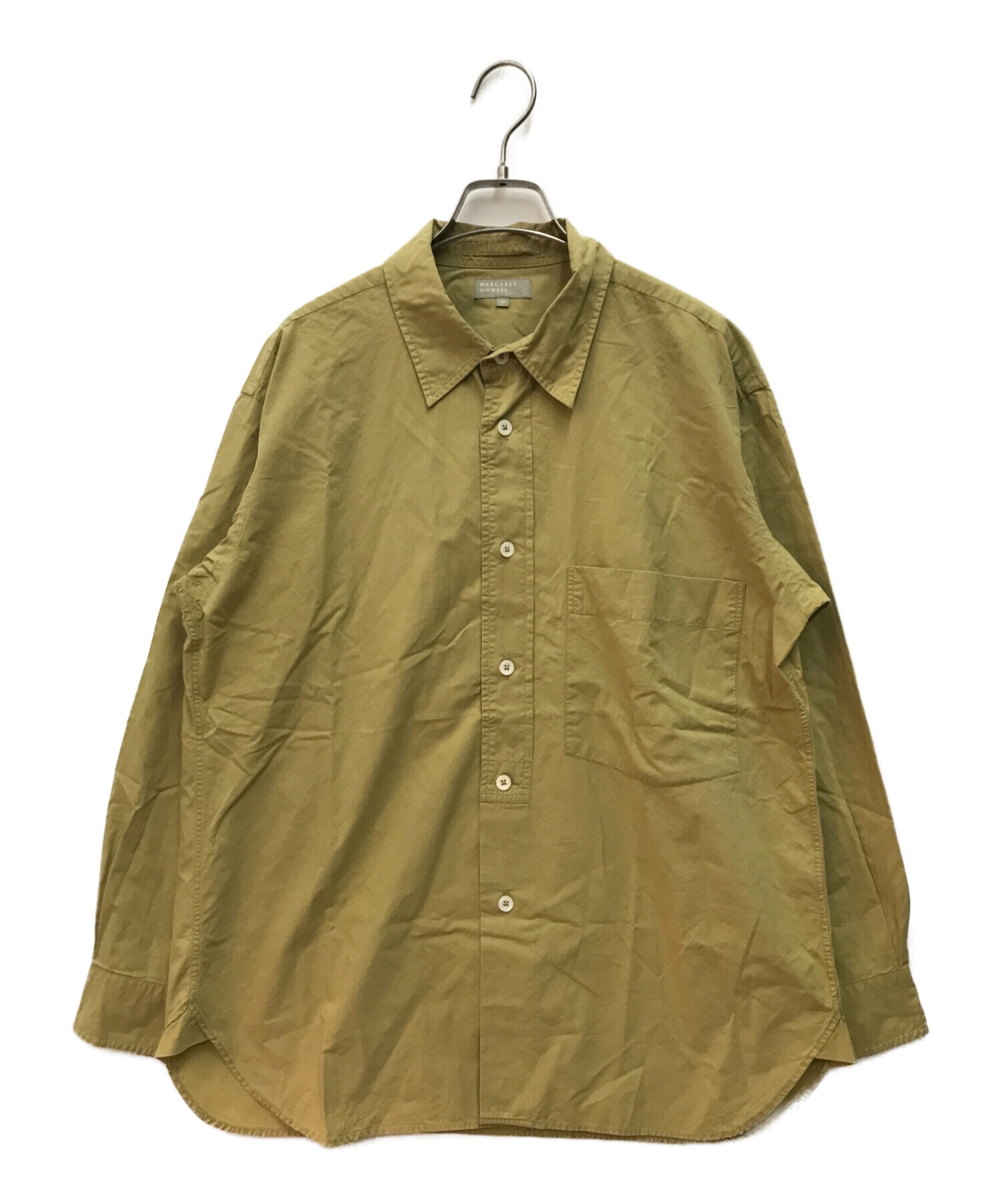 MARGARET HOWELL (マーガレットハウエル) ORGANIC COTTON POPLIN　SHIRT ベージュ サイズ:M