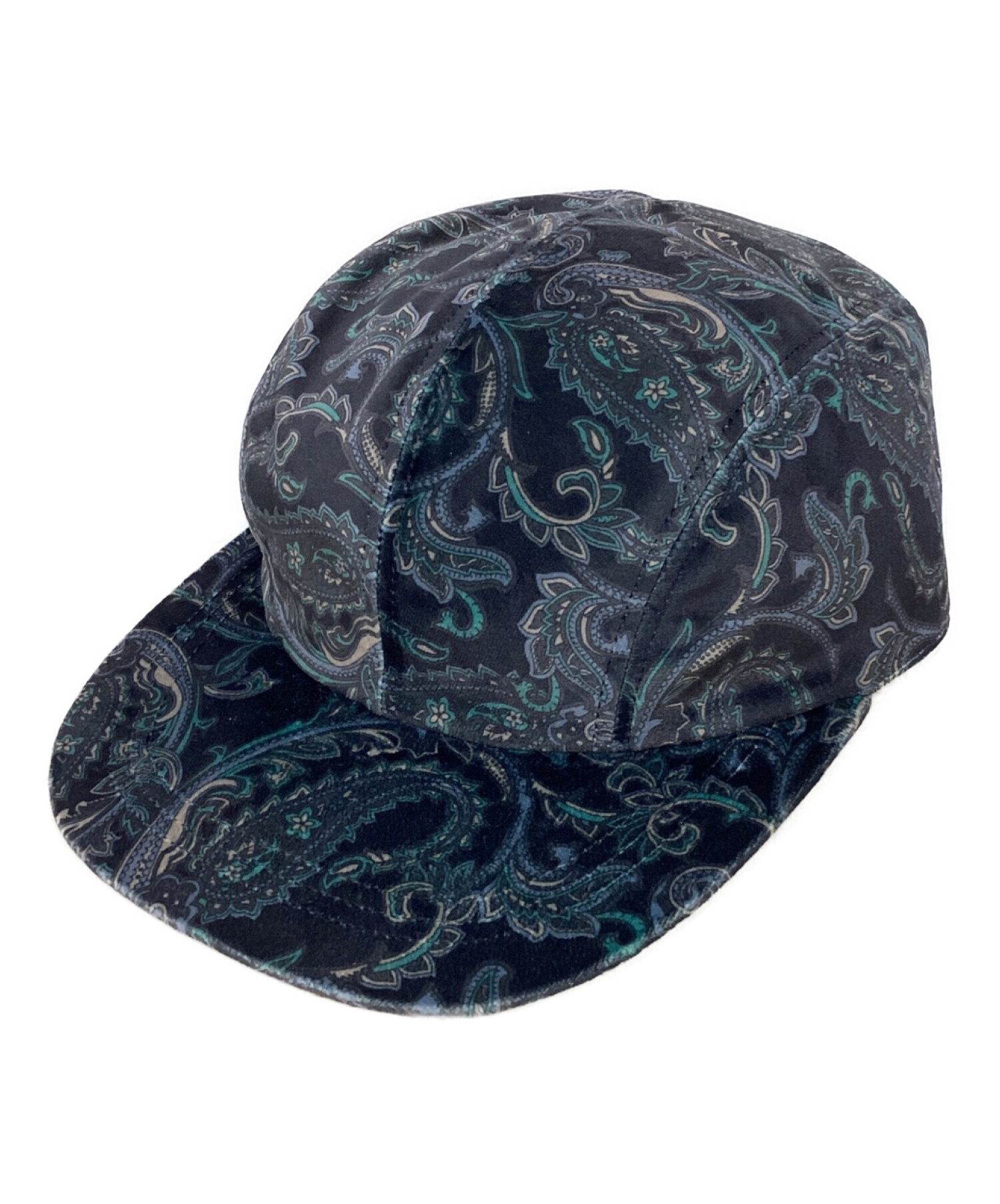 TIGHTBOOTH PRODUCTION (タイトブースプロダクション) PAISLEY VELOR CAMP CAP ネイビー