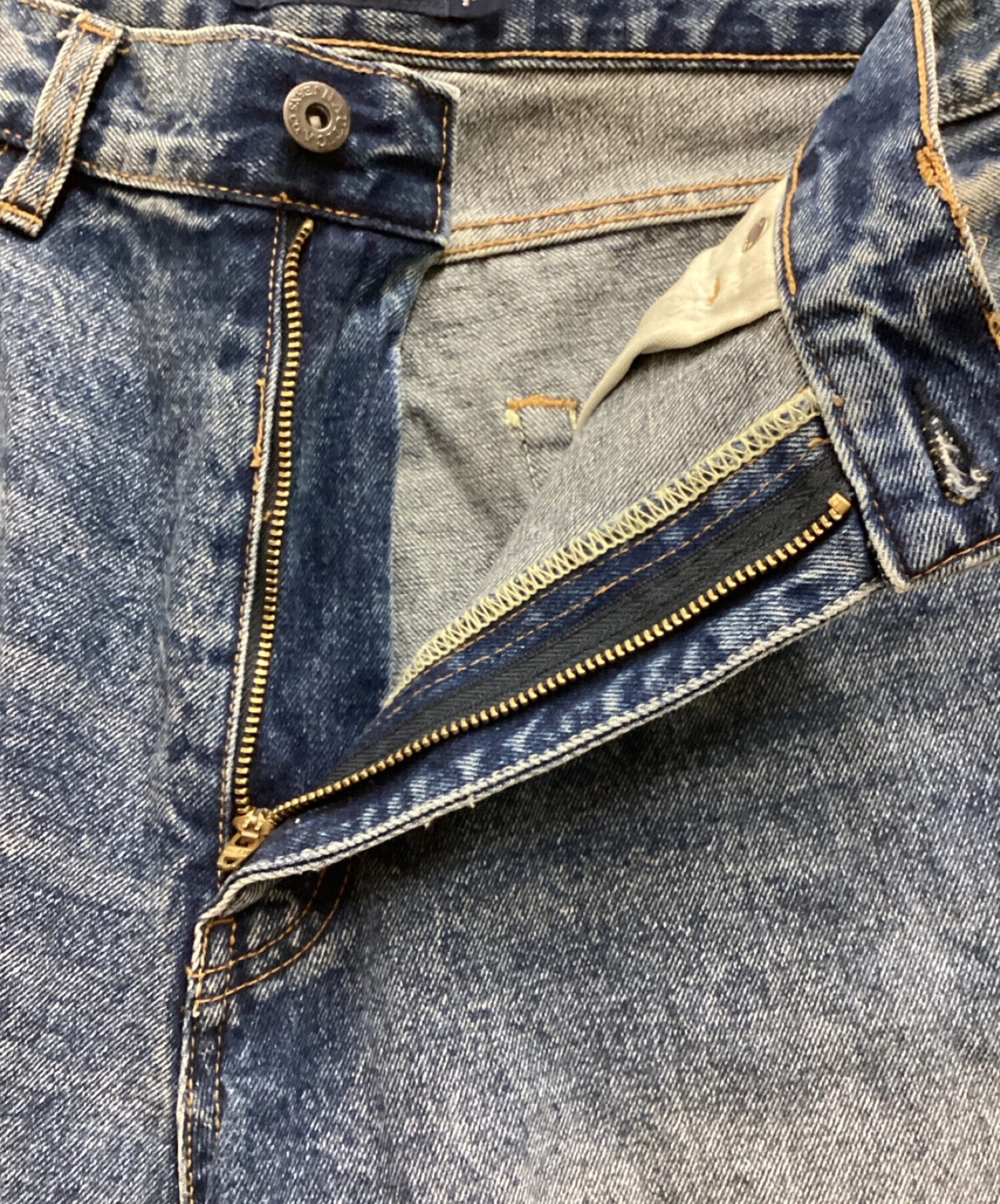 NAUTICA (ノーティカ) NAUTICA bleach washed 5 pocket denim　デニムパンツ ブルー サイズ:XL